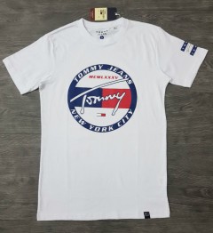 TOMMY - HILFIGER  Mens T-Shirt (WHITE) (S - M - L - XL )