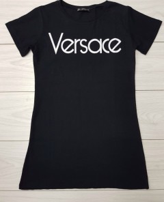 VERSACE  Ladies Turkey T-Shirt (BLACK) (S - M ) 