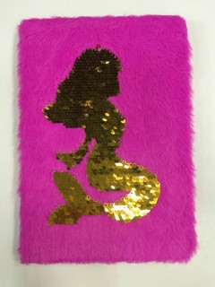 PM Mermaid pink fur notebook (PM)