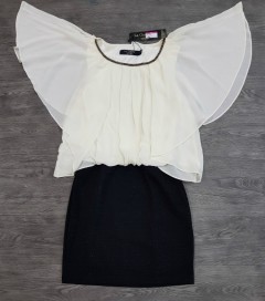 LA CHAPELLE Ladies Dress (WHITE - BLACK) (LC) (S)