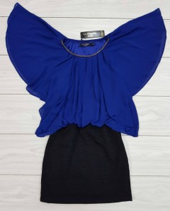 LA CHAPELLE Ladies Dress (DARK BLUE - BLACK) (LC) (L)