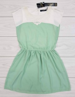 LA CHAPELLE Ladies Dress (LIGHT GREN - WHITE) (LC) (S - M - L) 