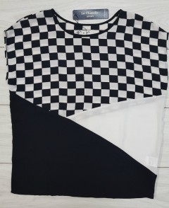 LA CHAPELLE Ladies Dress (BLACK - WHITE) (LC) (S - M)