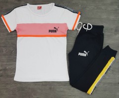 PUMA Ladies Turkey 2 Pcs Set (WHITE - BLACK) (S - M - L - XL)