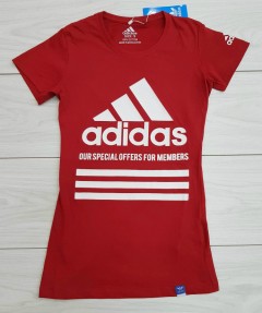 ADIDAS Ladies T-Shirt (DARK RED) (S - M - L - XL)