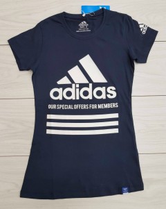 ADIDAS Ladies T-Shirt (NAVY) (S - M - L - XL)