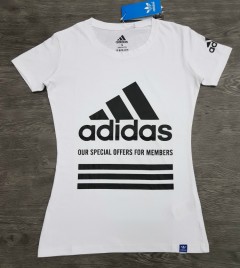ADIDAS Ladies T-Shirt (WHITE) (S - M - L - XL)
