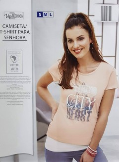 Ladies T-Shirt (LIGHT PINK) (S - M)