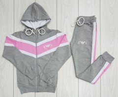 EMPORIO ARMANI Ladies Turkey Hoody Set (GRAY - PINK) (S - M - XL)