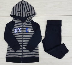 Boys 2 Pcs  Hoody Set (NAVY) (18 Months to 6 Years)