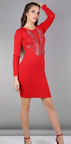 MIXVIRAGE Ladies Turkey Dress (RED) (S - M - L - XL)