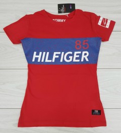 TOMMY HILFIGER Ladies T-Shirt (RED) (S - M - L - XL)