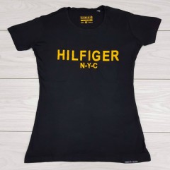 TOMMY HILFIGER Ladies T-Shirt (BLACK) (S - M - L - XL)