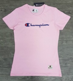 CHAMPION Ladies T-Shirt (PINK) (S - M - L - XL)