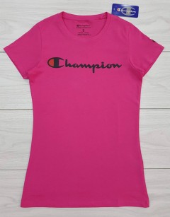 CHAMPION Ladies T-Shirt (PINK) (S - M - L - XL)