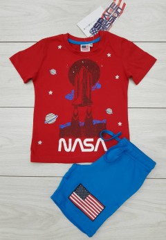 NASA Boys Shorty Pyjama Set (RED - BLUE) (2 to 6 Years)