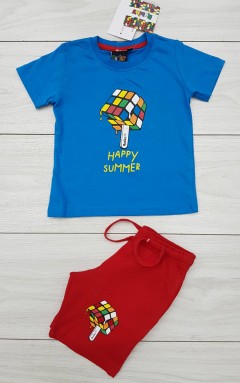 RUBIKS Boys Shorty Pyjama Set (BLUE - RED) (2 to 8 Years)