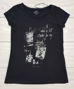 HM Ladies T-Shirt (BLACK) (XL)