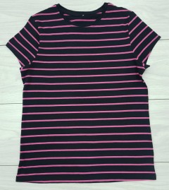 Ladies T-Shirt (BLACK - PINK) (XS)