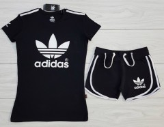 ADIDAS  Ladies Shorty Set (BLACK) (S - M - L - XL)