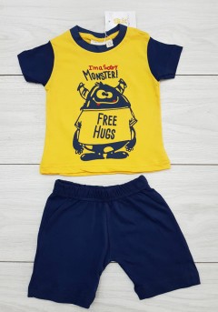 FAGOTTINO Boys T-Shirt And Shorts Set (YELLOW) (9 to 30 Months)