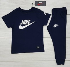 NIKE  Boys 2 Pcs T-Shirt + Pants Sport Set (NAVY) (2 to 8 Years)