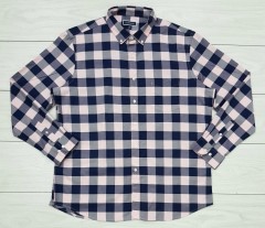 CLUB ROOM Check Mens Dress Shirt (LIGHT PINK - NAVY) (XXL) 