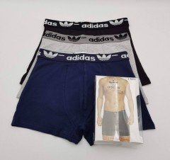 ADIDAS 3 Pcs Mens Boxer Shorts Pack (Random Color) (M - L - XL - XXL)