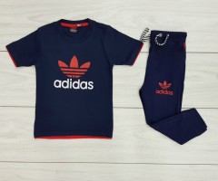 ADIDAS Boys 2 Pcs T-Shirt + Pants Sport Set (NAVY) (2 to 8 Years)