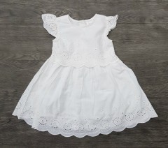 SPROUT Girls Dress (WHITE) (3 Months to 2 Years)