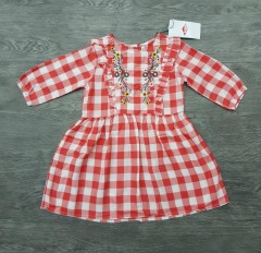 LEE COOPER Girls Dress (RED - WHITE) (3 to 16 Years)