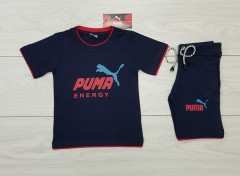 PUMA Boys 2 Pcs T-Shirt + Short Sport Set (NAVY) (2 to 10 Years)