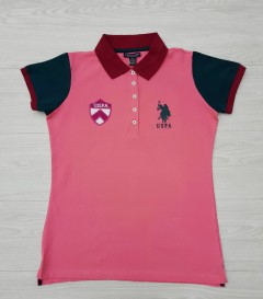 U.S.POLO ASSN Ladies T-Shirt (PINK) (XXS - XS - S - M - L - XL - XXL)