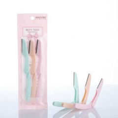 MINGXIER Eyebrow Shaping Knife 3 Pack (PINK & BLUE)