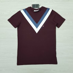 TOMMY HILFIGER Mens T-Shirt (MAROON) (S - M - L - XL)