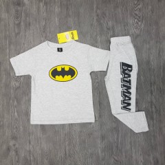 BATMAN  Boys 2 Pcs T-Shirt + Pants Sport Set (GRAY) (2 Years)