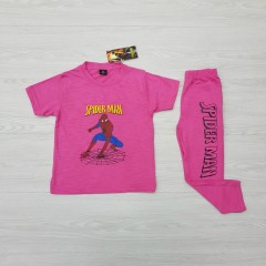 SPIDER MAN 2 Pcs T-Shirt + Pants Sport Set (PINK) (2 to 12 Years)
