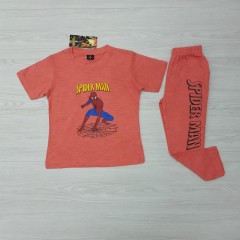 SPIDER MAN Boys 2 Pcs T-Shirt + Pants Sport Set (DARK PINK) (2 to 12 Years)
