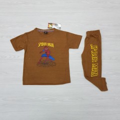 SPIDER MAN Boys 2 Pcs T-Shirt + Pants Sport Set (BROWN) (2 to 12 Years)