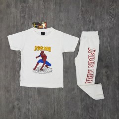 SPIDER MAN Boys 2 Pcs T-Shirt + Pants Sport Set (CREAM) (2 to 12 Years)