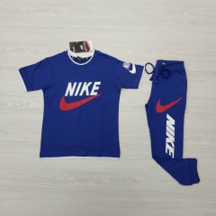 NIKE  Boys 2 Pcs T-Shirt + Pants Sport Set (BLUE) (2 to 12 Years)