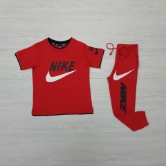 NIKE Boys 2 Pcs T-Shirt + Pants Sport Set (RED) (2 to 12 Years)