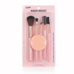 Beauty Makeup 6 Pcs Brush  (PINK)