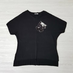 HOSTESS Ladies Turkey T-Shirt  (BLACK) (FREE SIZE)