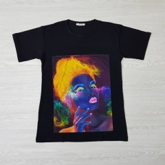 JOHN BOCHA Ladies Turkey T-Shirt (BLACK) (FREE SIZE)