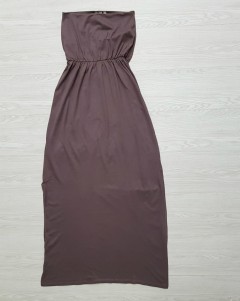 BASICS Ladies Long Dress (BROWN) (XS - S - M -)