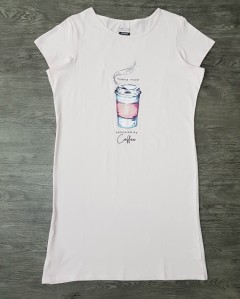 MADE TO DREAM Ladies Long Top (LIGHT PINK) (12 to 20)
