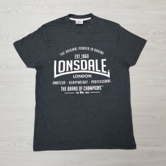 LONSDALE Mens T-Shirt (DARK GRAY) (XS - S - M - L - XL - XXL - 3XL - 4XL)