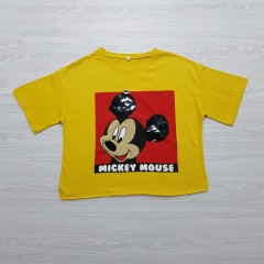 MICKEY MOUSE Ladies Turkey T-Shirt (YELLOW) (S - M - L - XL)