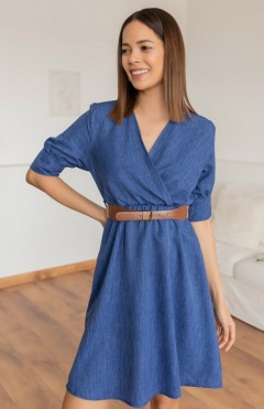 ROY FASJION Ladies Turkey Dress (BLUE) (S - M - L - XL)
